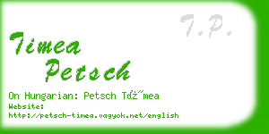 timea petsch business card